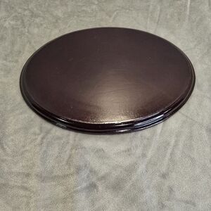 Nativity Set Wood Display Platform Oval‎ 9" X 6" Christmas Vintage Brown